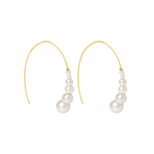 Pearl hoop earrings by Ottoman Hands